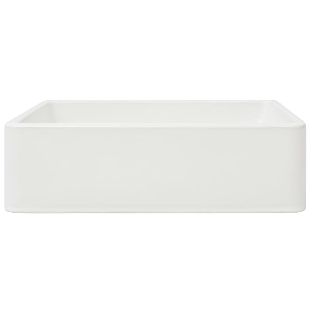 Ceramic Wash Basin in White - Bend