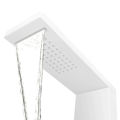 Shower Panel System Aluminium Matte White - Bend