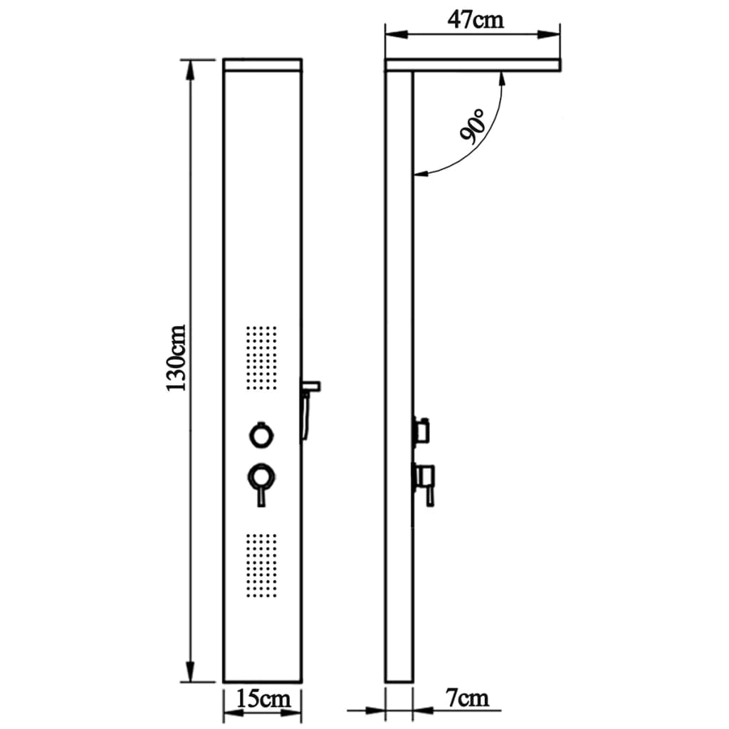 Shower Panel System Aluminium Matte White - Bend