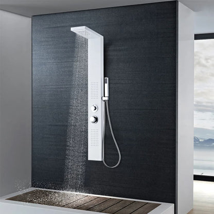 Shower Panel System Aluminium Matte White - Bend