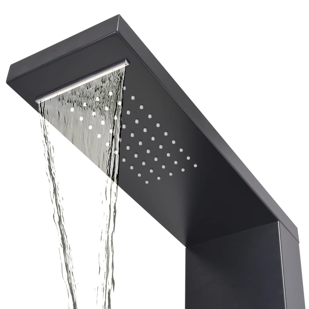 Shower Panel System Aluminium Matte Black - Bend