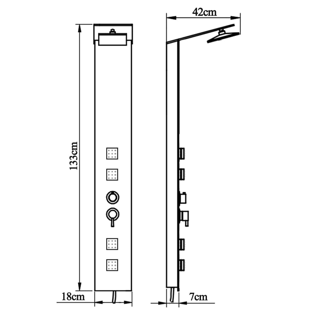 Shower Panel System Glass Brown - Bend