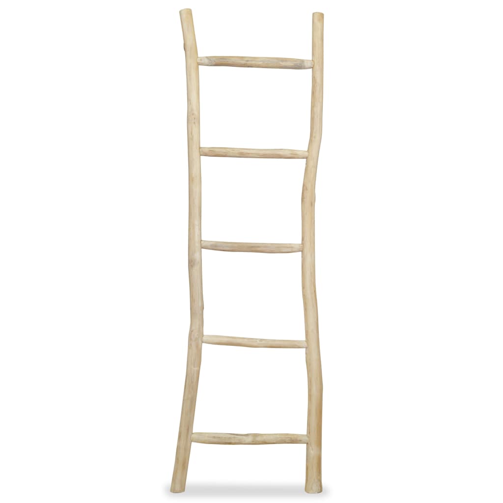 Towel Ladder with 5 Rungs Teak 45x150 cm Natural - Bend