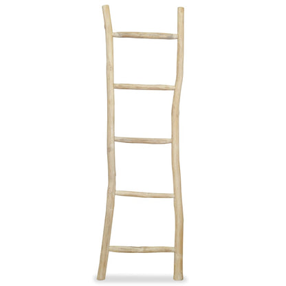 Towel Ladder with 5 Rungs Teak 45x150 cm Natural - Bend