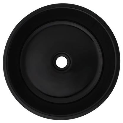 Basin Ceramic Round Black 42x12 cm