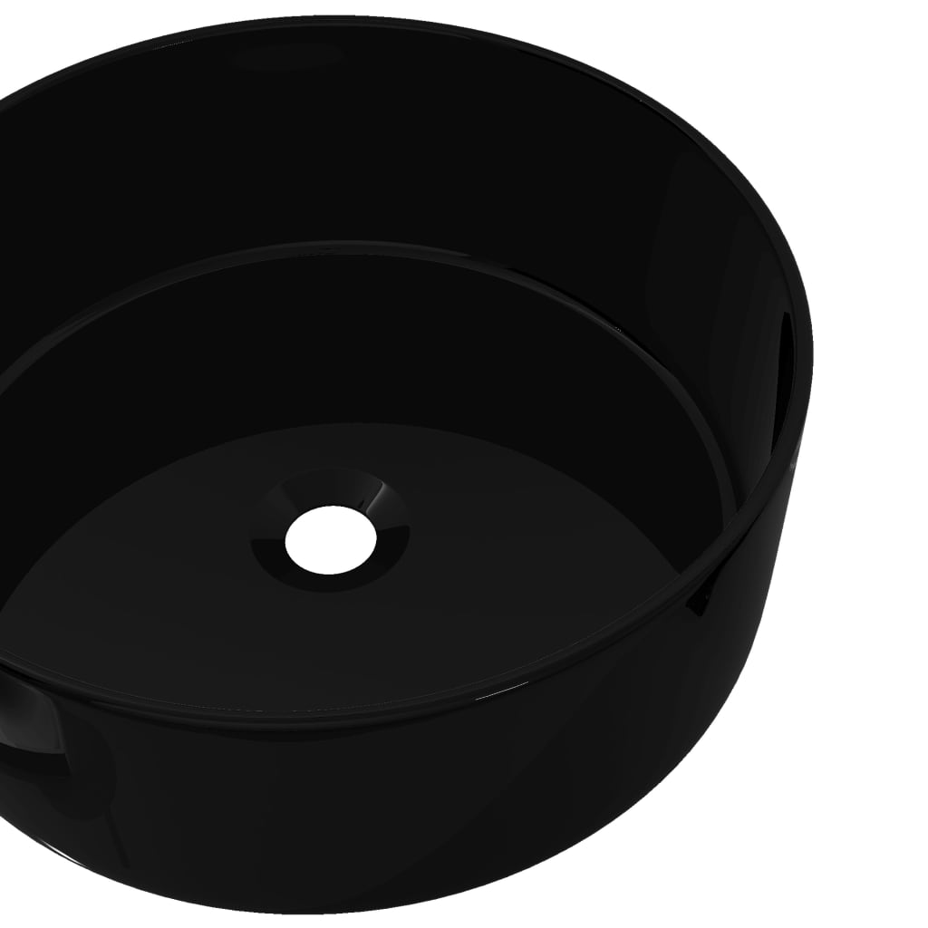 Black Ceramic Washbasin for Modern Bathrooms - Bend