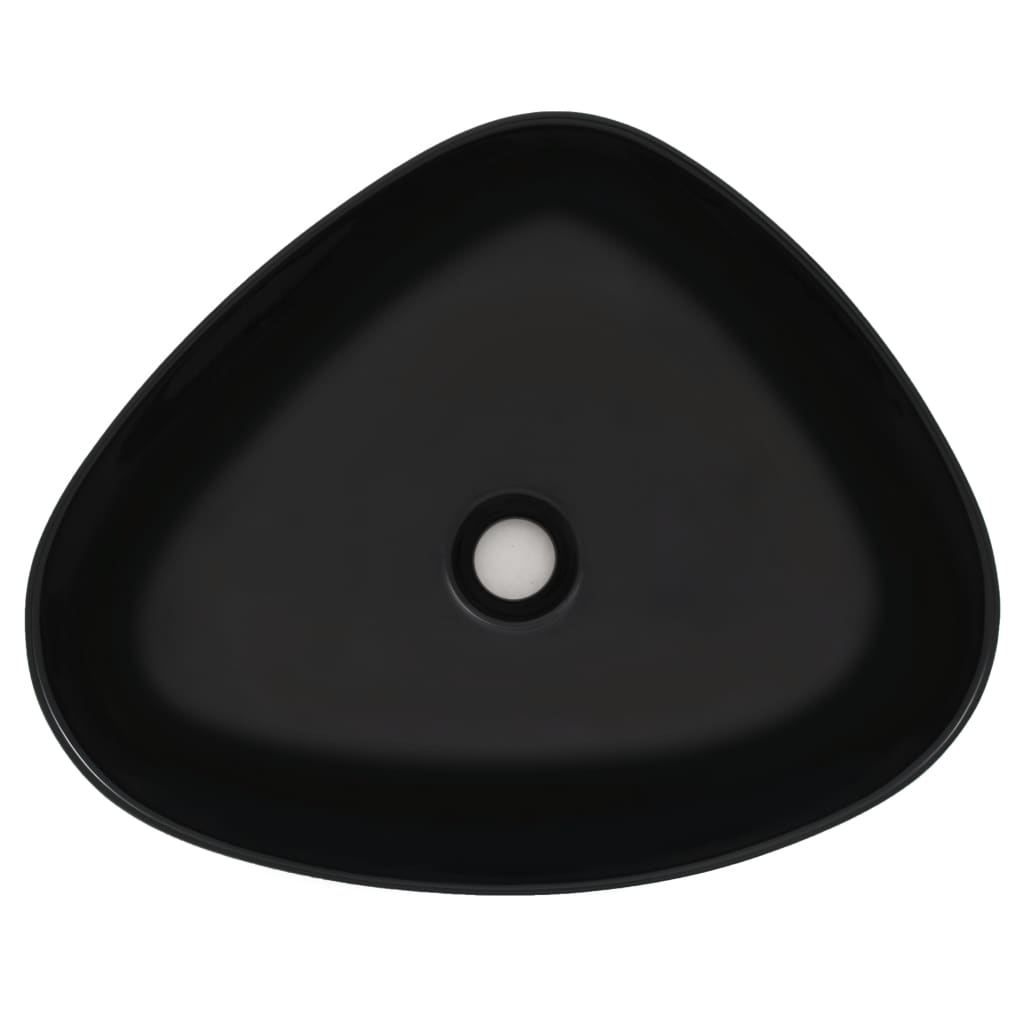 Black Ceramic Triangle Washbasin - Bend