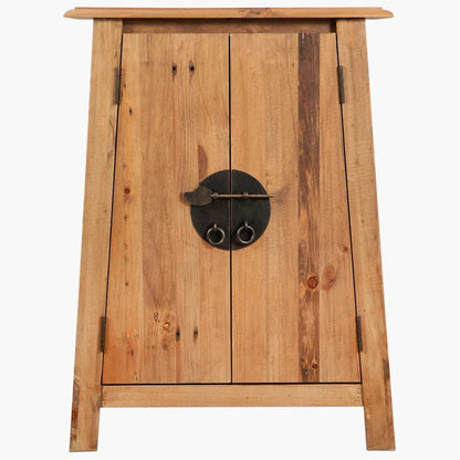 Bathroom Side Cabinet Solid Pinewood 59x32x80 cm