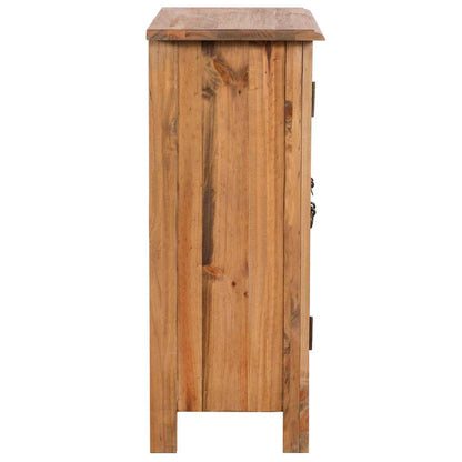 Bathroom Side Cabinet Solid Pinewood 59x32x80 cm