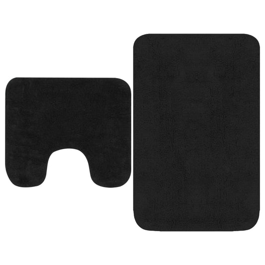 Bathroom Mat Set 2 Pieces Fabric Anthracite - Bend