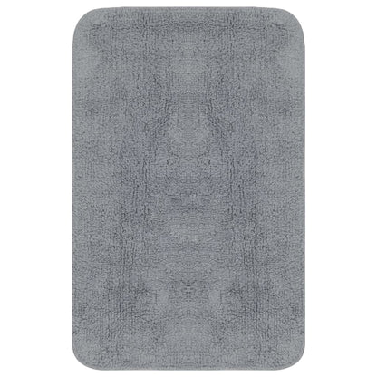 Bathroom Mat Set 2 Pieces Fabric Grey - Bend