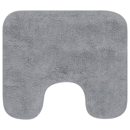 Bathroom Mat Set 2 Pieces Fabric Grey - Bend