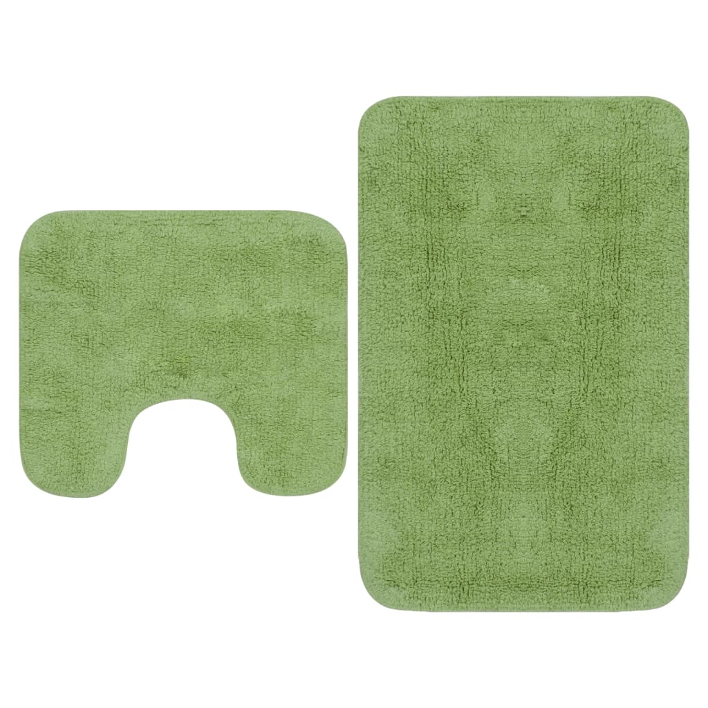 Bathroom Mat Set Fabric - 2 or 3 Pieces in Various Colors - Bend