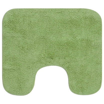 Bathroom Mat Set 2 Pieces Fabric Green