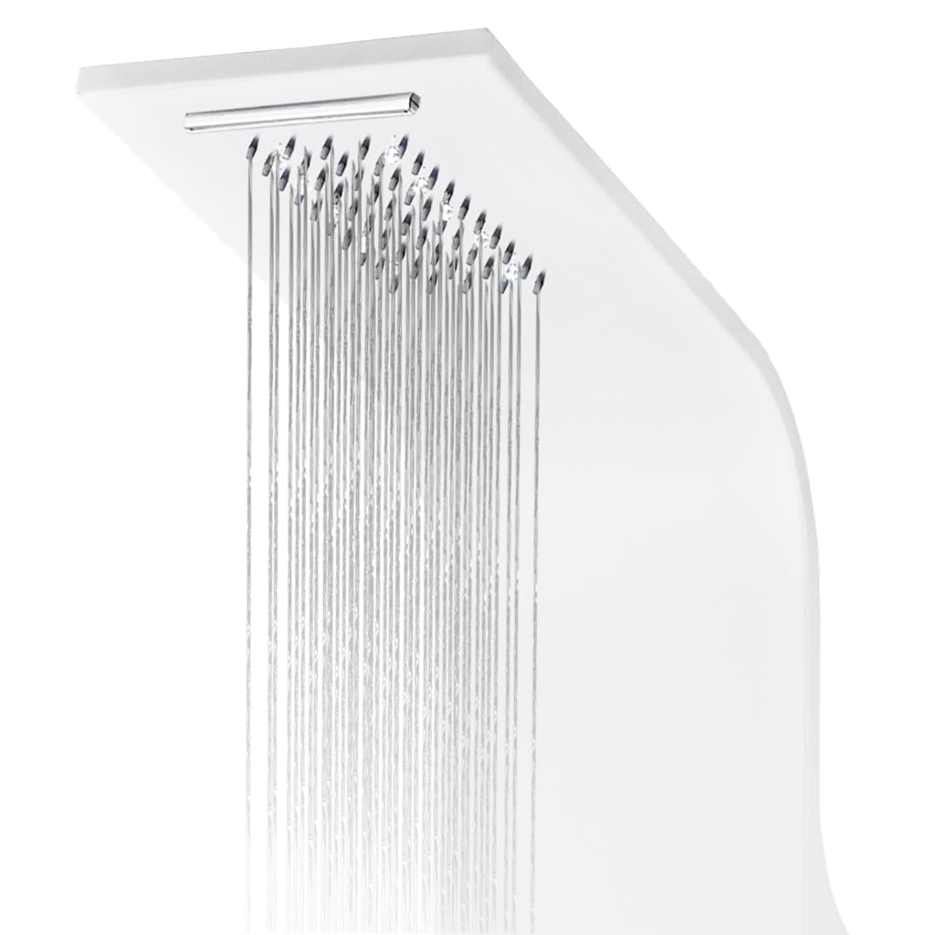 Shower Panel Unit Aluminium 20x44x130 cm White - Bend