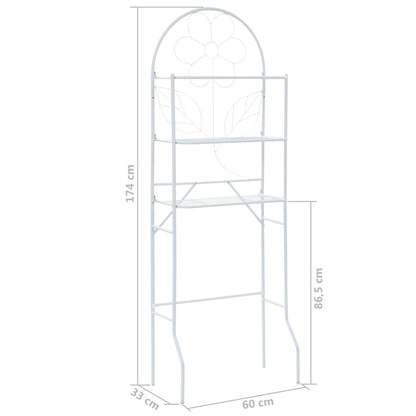 Toilet Rack White 60x33x174 cm