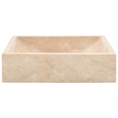 Sink 45x30x12 cm Marble High Gloss Cream