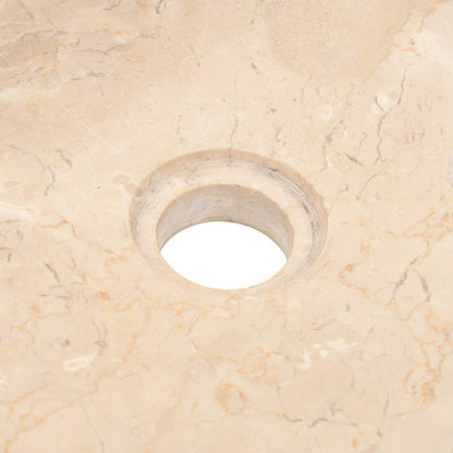 Sink 45x30x12 cm Marble High Gloss Cream