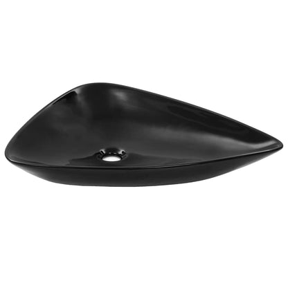 Black Triangle Ceramic Washbasin - Bend