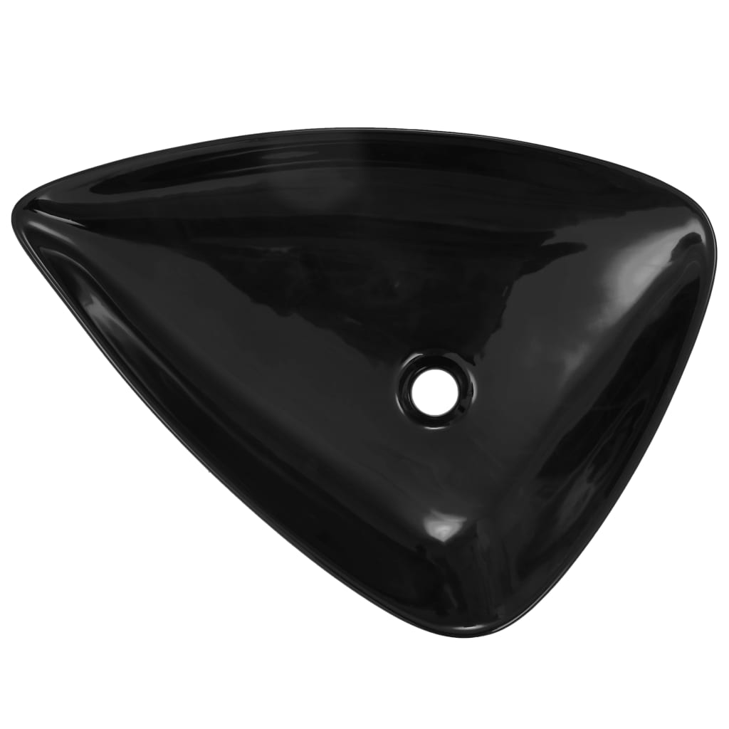 Black Triangle Ceramic Washbasin - Bend