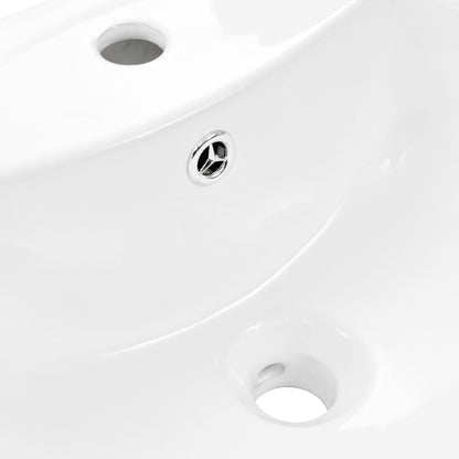 Freestanding Basin with Pedestal Ceramic White 520x440x190 mm