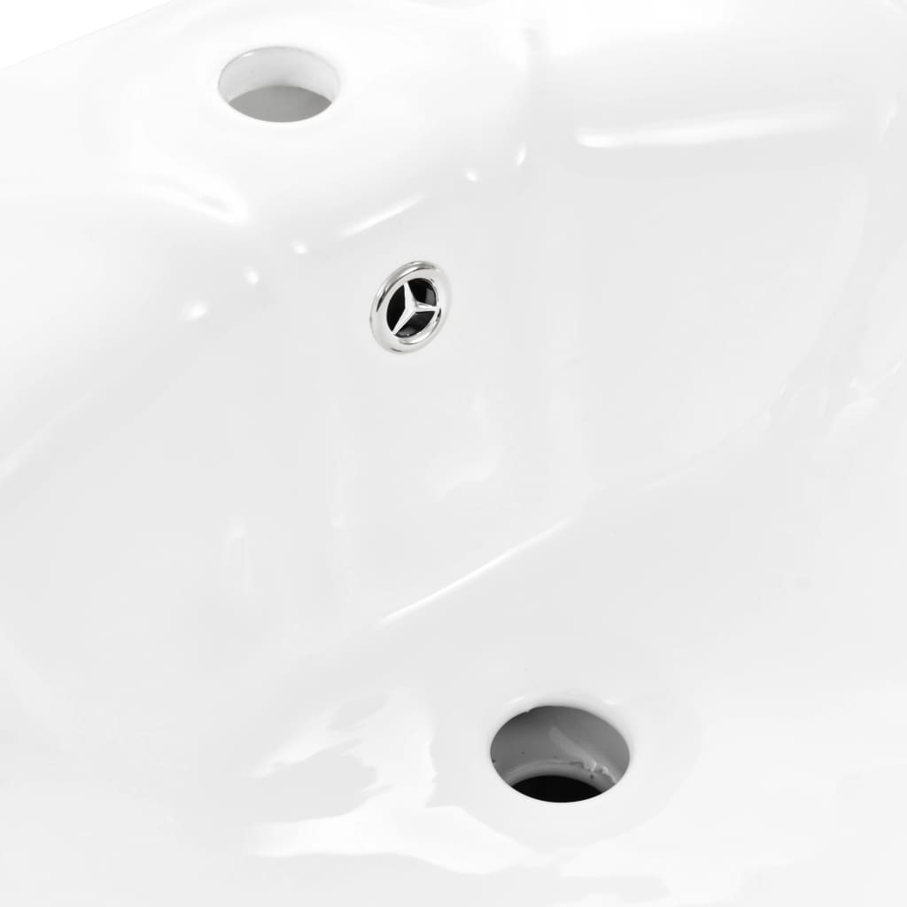 Freestanding Basin with Pedestal Ceramic White 580x510x200mm