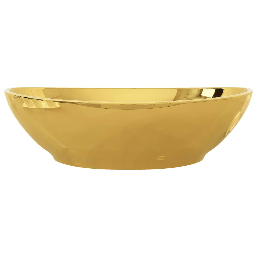 Wash Basin 40x33x13.5 cm Ceramic Gold - Bend