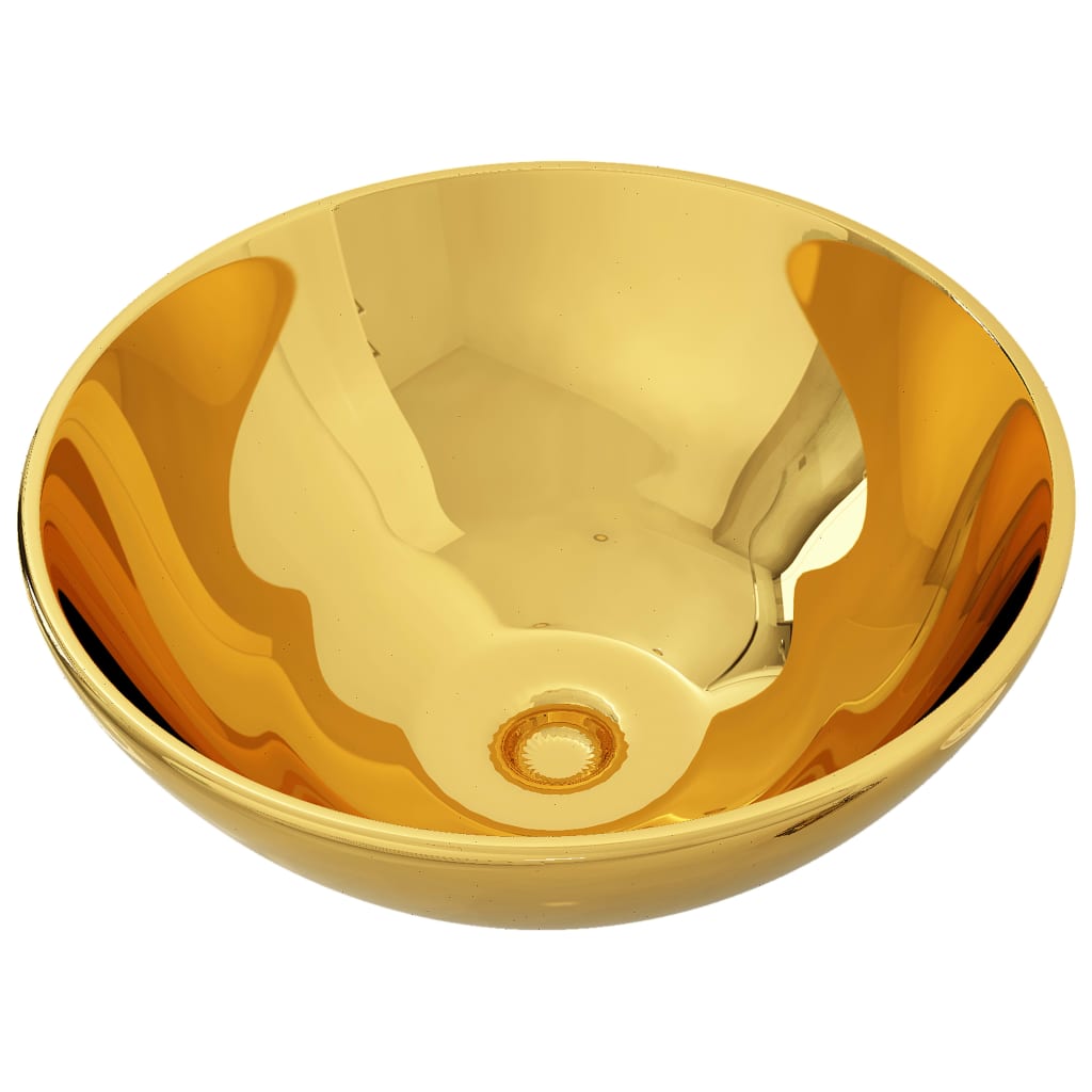 Wash Basin 32.5x14 cm Ceramic Gold - Bend