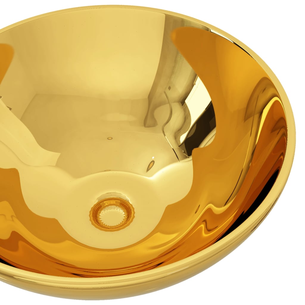 Wash Basin 32.5x14 cm Ceramic Gold - Bend