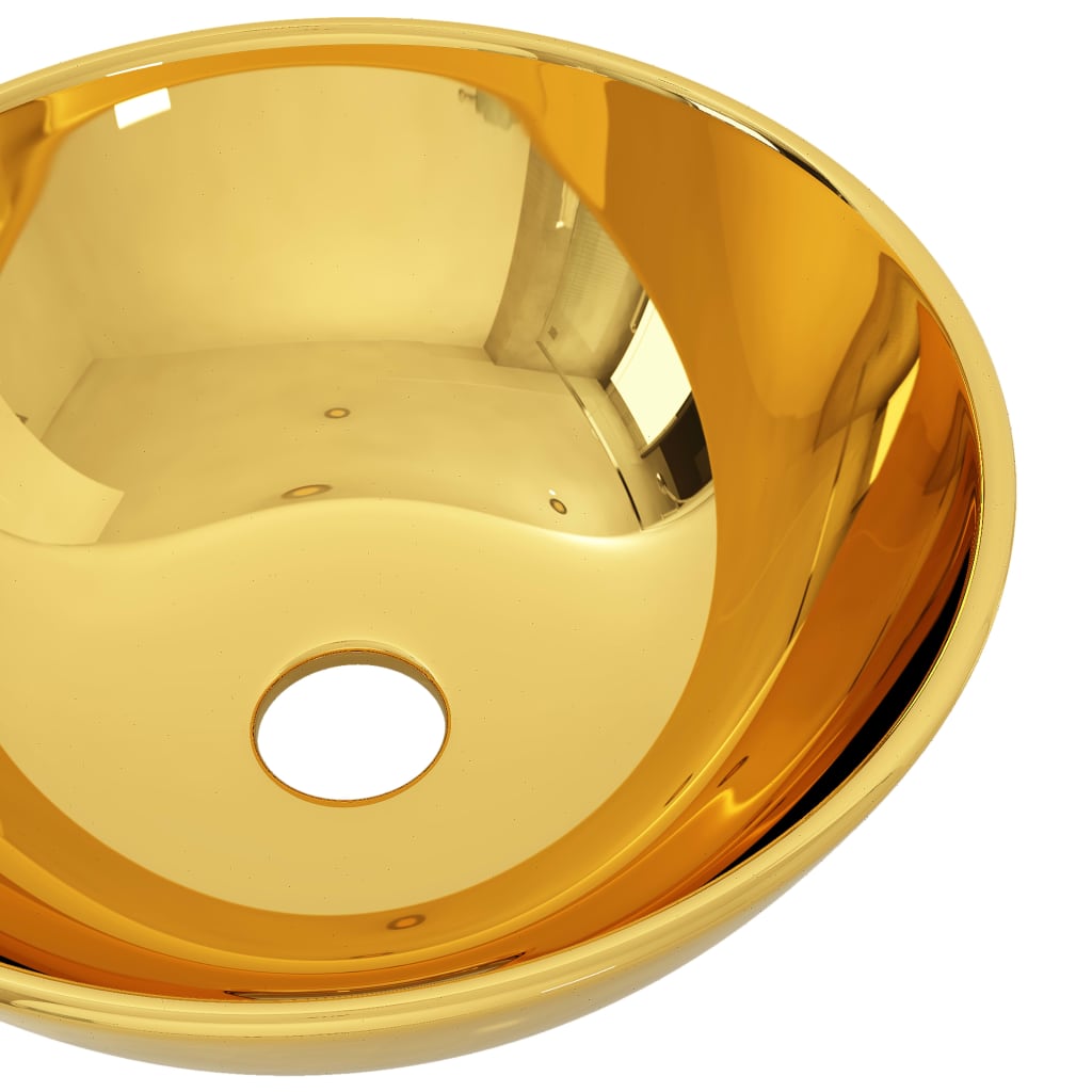 Wash Basin 28x10 cm Ceramic Gold - Bend