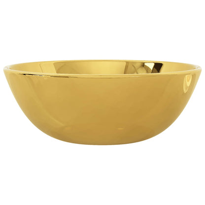 Wash Basin 28x10 cm Ceramic Gold - Bend