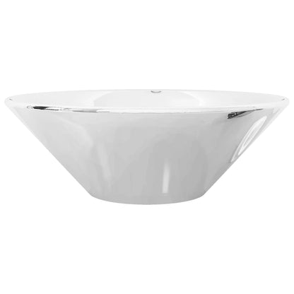 Wash Basin 42x14 cm Ceramic Silver - Bend