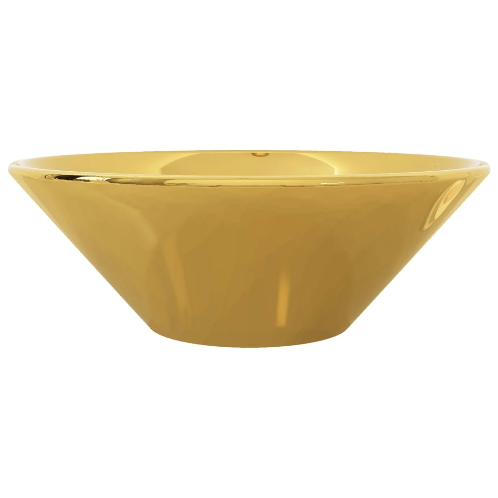 Wash Basin 42x14 cm Ceramic Gold - Bend