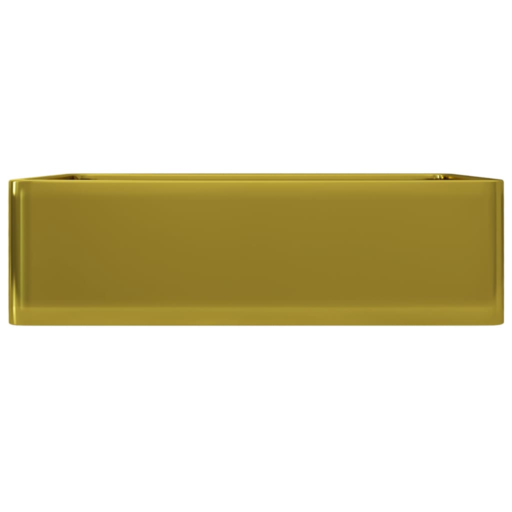 Wash Basin 41x30x12 cm Ceramic Gold - Bend