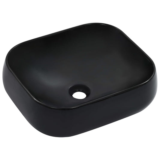 Wash Basin 44.5x39.5x14.5 cm Ceramic Black - Bend