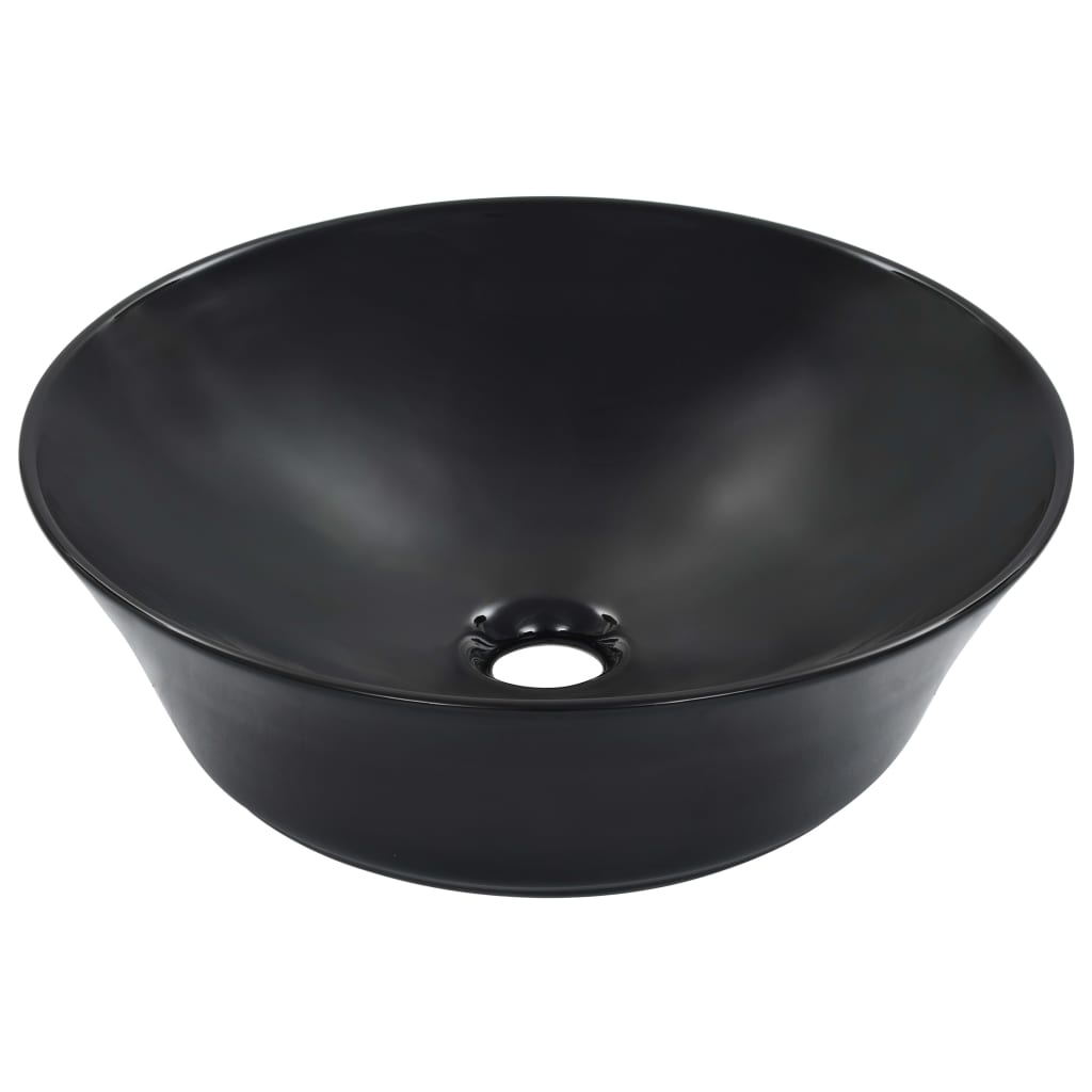 Wash Basin 41x12.5 cm Ceramic Black - Bend