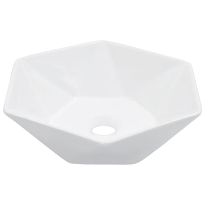 Wash Basin 41x36.5x12 cm Ceramic White - Bend