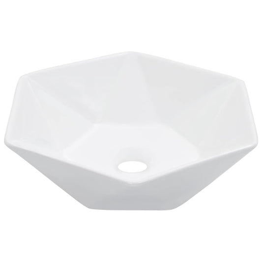 Wash Basin 41x36.5x12 cm Ceramic White - Bend