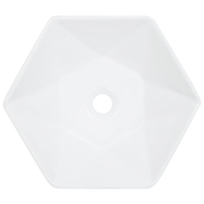 Wash Basin 41x36.5x12 cm Ceramic White - Bend