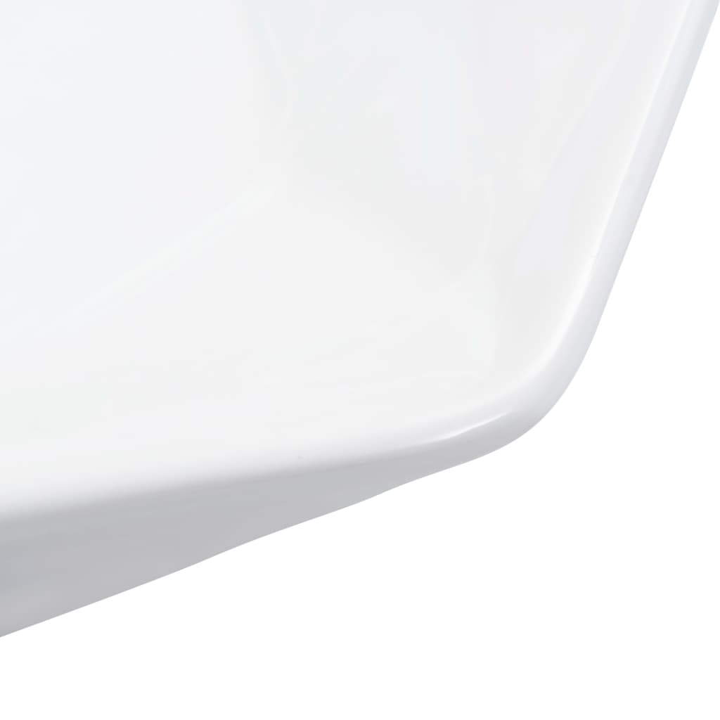 Wash Basin 41x36.5x12 cm Ceramic White - Bend