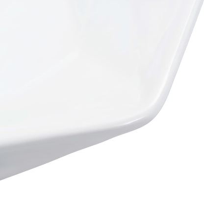 Wash Basin 41x36.5x12 cm Ceramic White - Bend