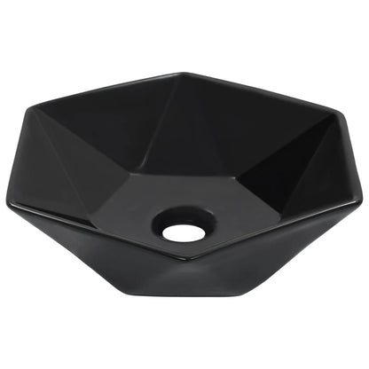 Wash Basin 41x36.5x12 cm Ceramic Black