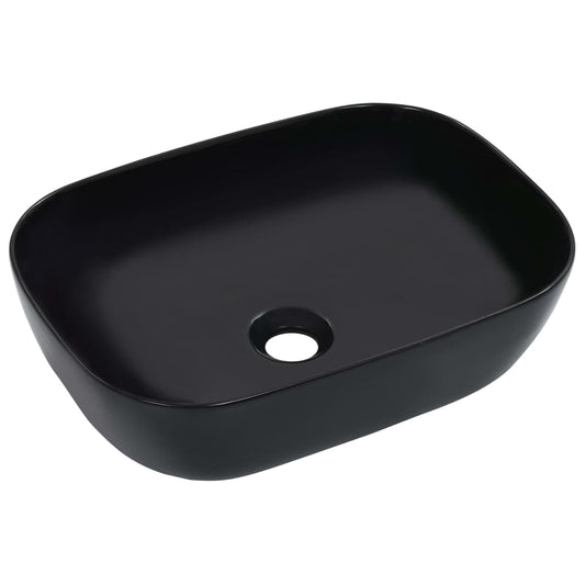 Wash Basin 45.5x32x13 cm Ceramic Black - Bend