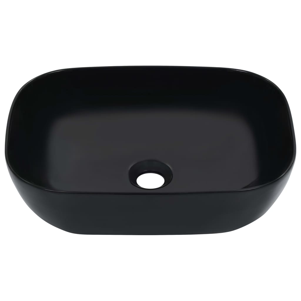 Wash Basin 45.5x32x13 cm Ceramic Black - Bend