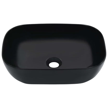 Wash Basin 45.5x32x13 cm Ceramic Black - Bend