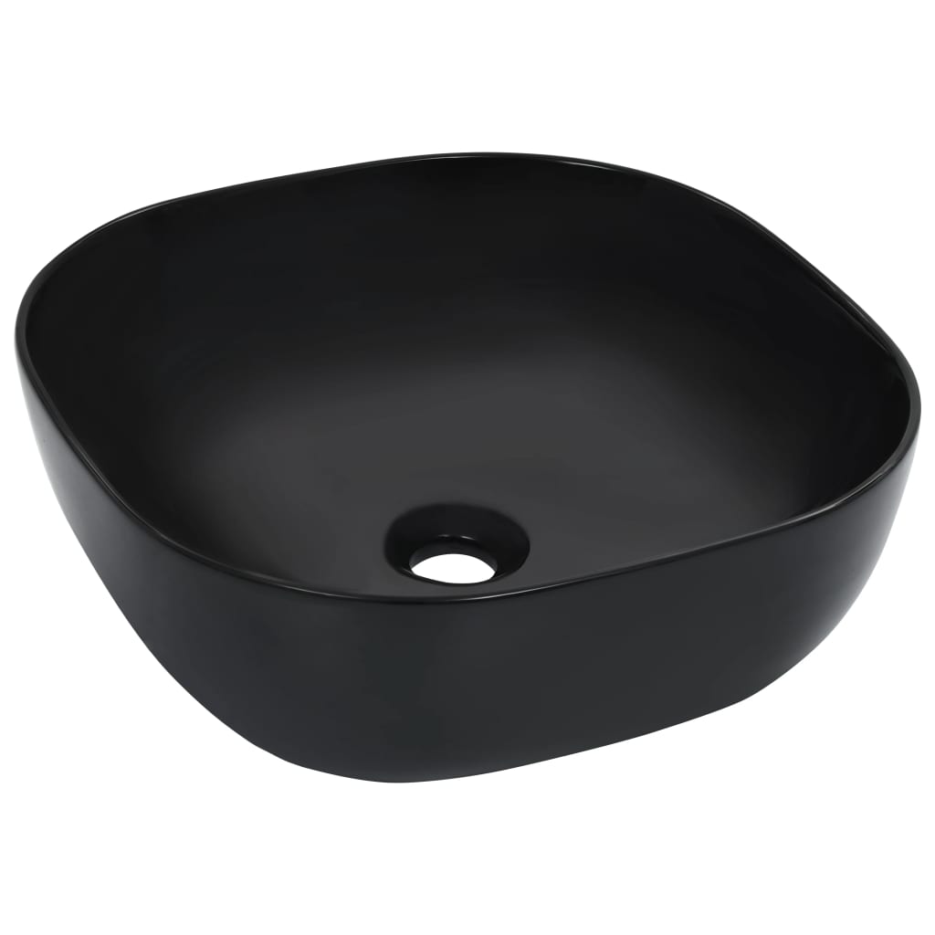 Wash Basin 42.5x42.5x14.5 cm Ceramic Black - Bend