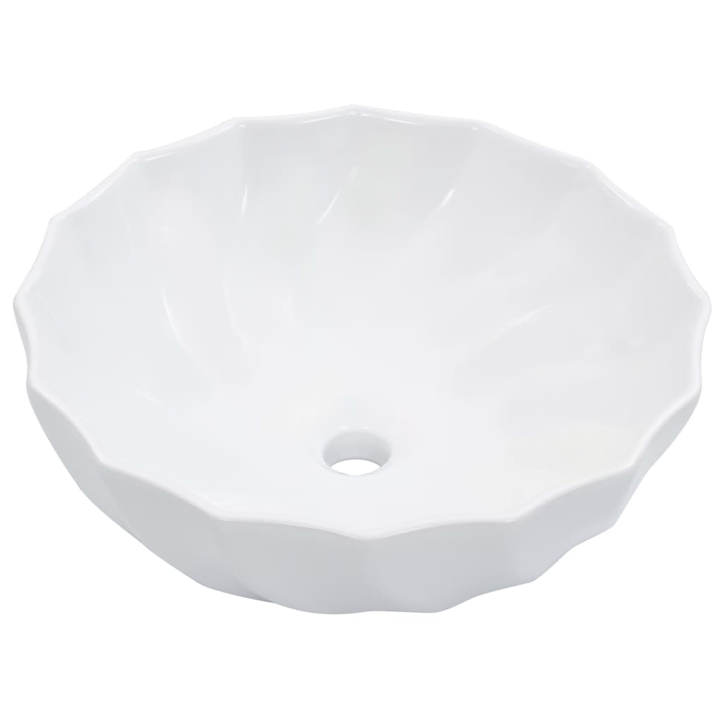 Wash Basin 46x17 cm Ceramic White - Bend