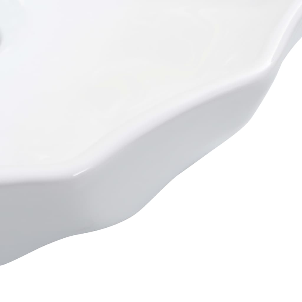 Wash Basin 46x17 cm Ceramic White - Bend