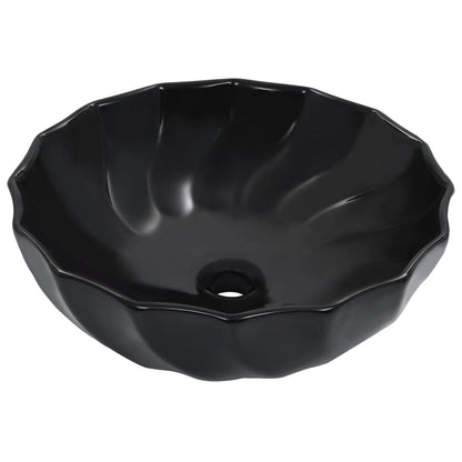 Wash Basin 46x17 cm Ceramic Black - Bend