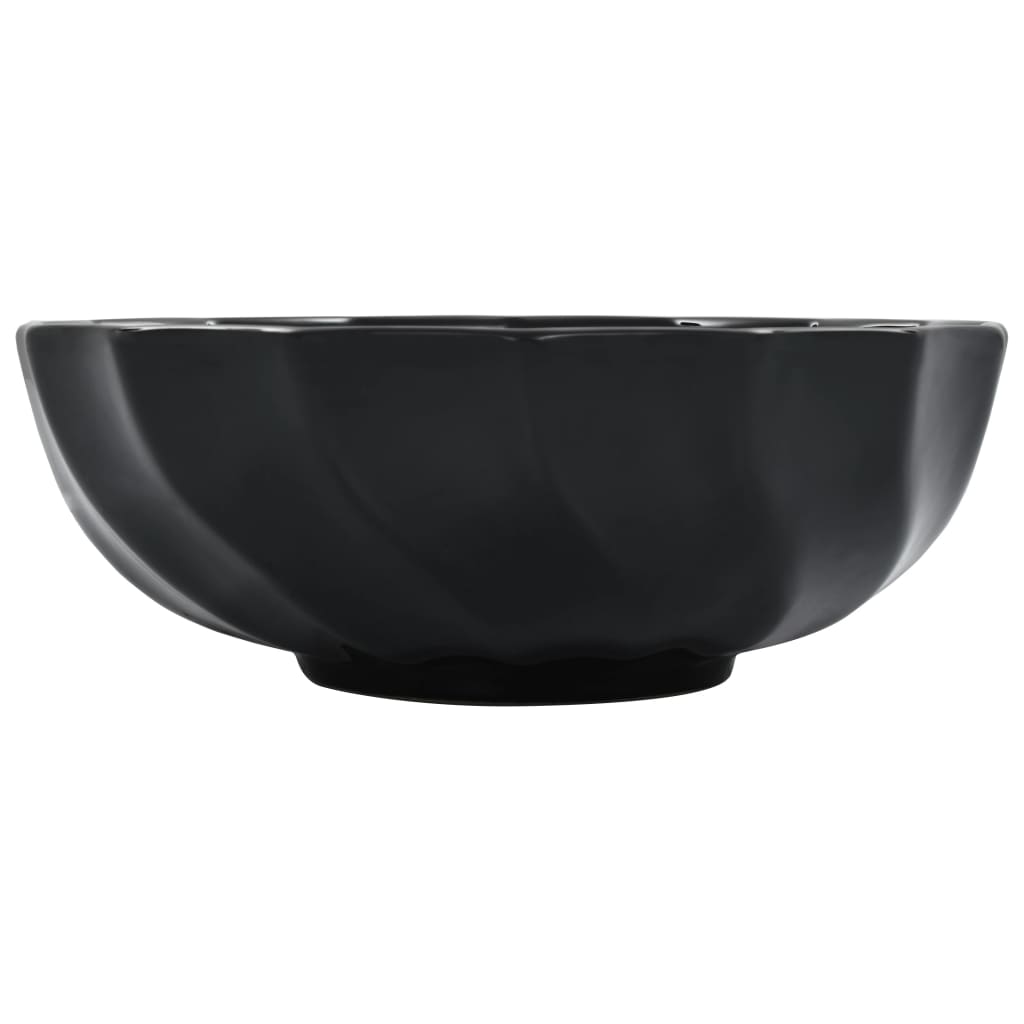 Wash Basin 46x17 cm Ceramic Black - Bend